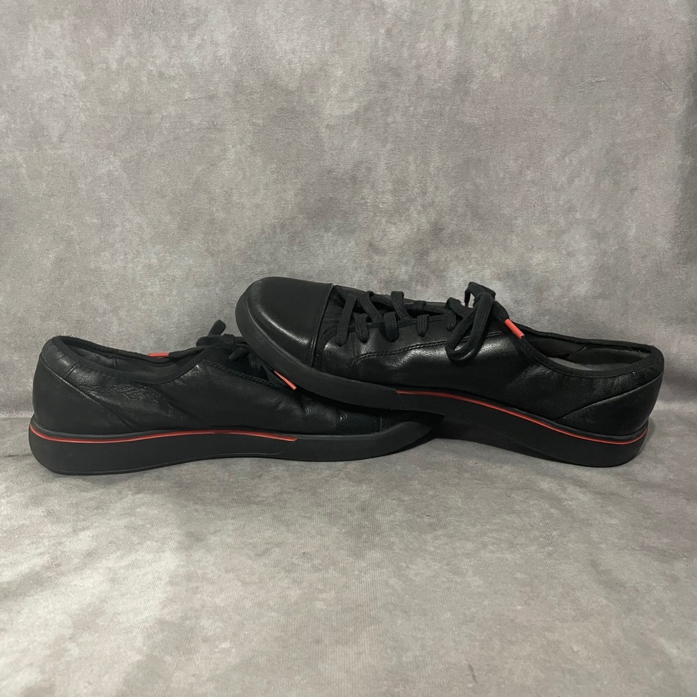 Clarks Un Rio Lace Womens 11M Black Leather Shoes Unstructured Comfort Walking - Picture 5 of 8